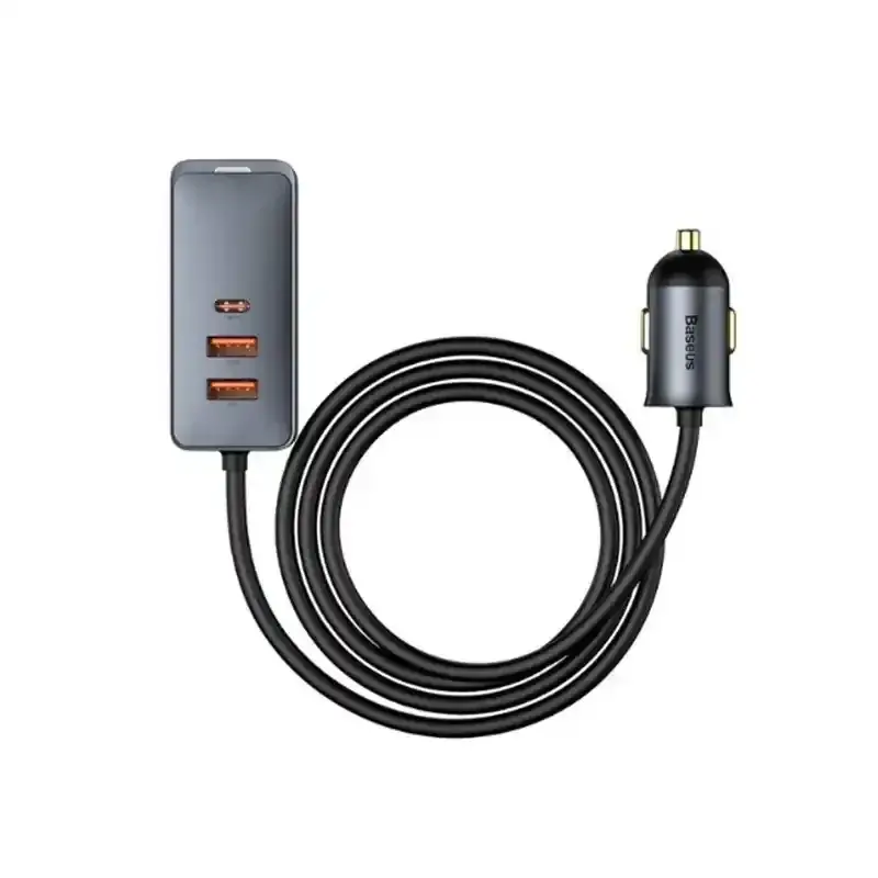 هاب شارژر فندکی باسئوس مدل Together PPS Multi 2U+2C با توان 120 وات